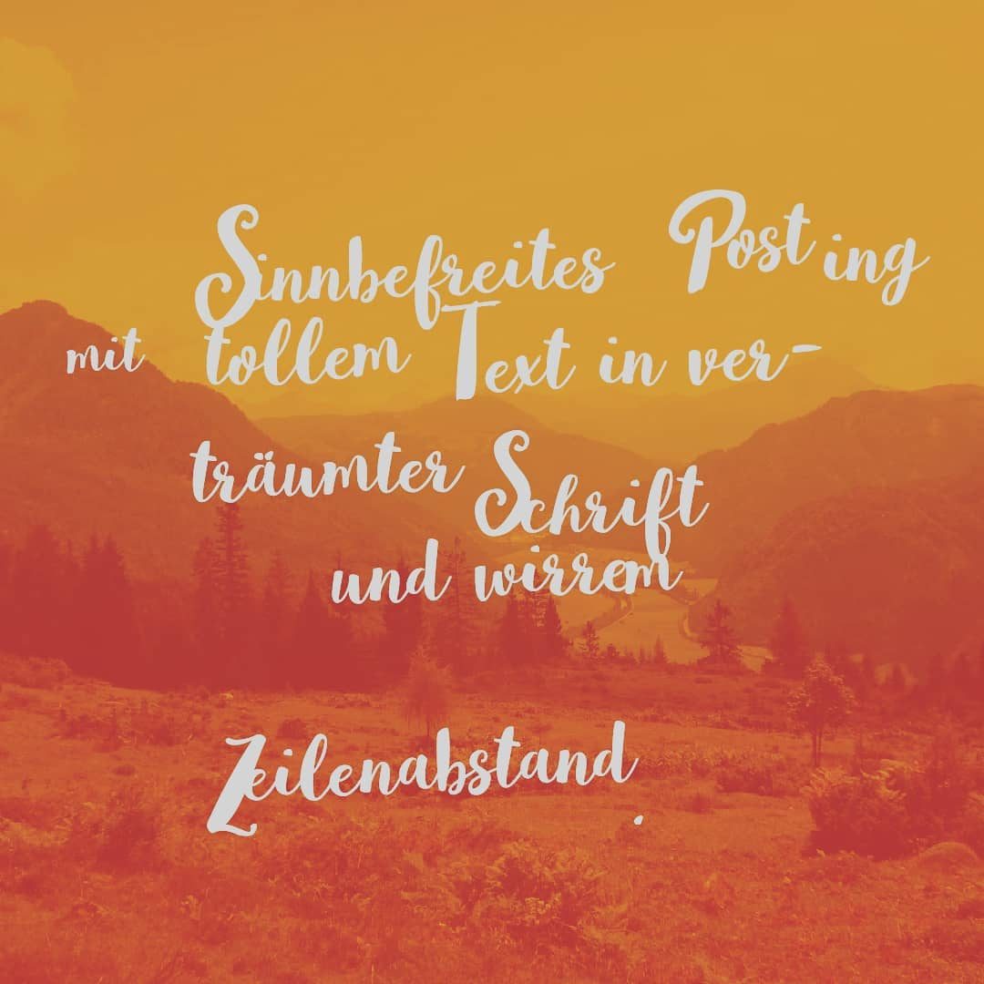 Ah, das ist fein. So schöne Worte und Berge